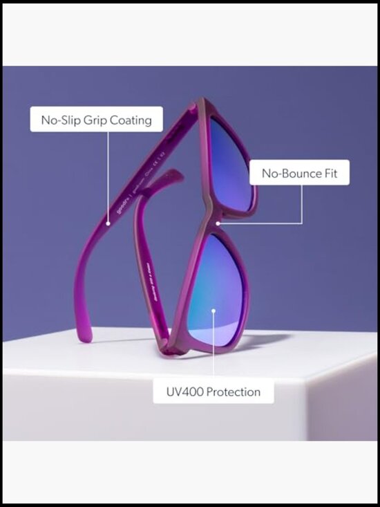 Polarized Sunglasses, Medium, UV400, No Slip No Bounce, Wayfarer main image 5